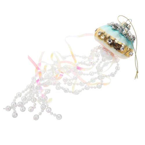 HEMOTON Qualle Hanging Decoration Dekorationsornamente Für Aquarien Quallen-laternendekoration Ornamente Zum Basteln Partygeschenke Einrichtung Mit Meeresmotiven Strandschmuck Glas Blue von HEMOTON