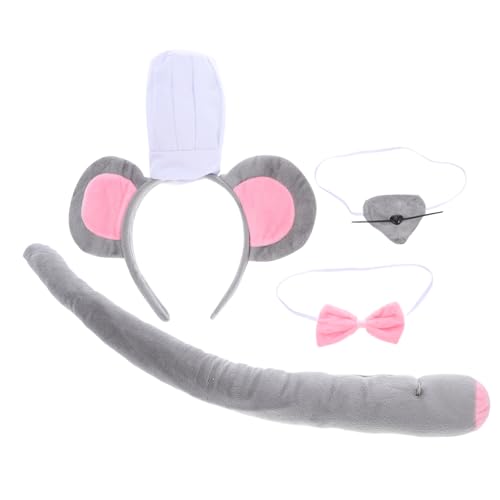HEMOTON Rattenkostüm Set mit Stirnband Nase Fliege und Teiliges Tierkostüm Zubehör für Halloween Cosplay und Partys Bequem und Langlebig für Jede Veranstaltung HEMOTON Rattenkostüm Set mit Stirnband Nase Fliege und Teiliges Tierkostüm Zubehör für Halloween Cosplay und Partys Bequem und Langlebig für Jede Veranstaltung von HEMOTON