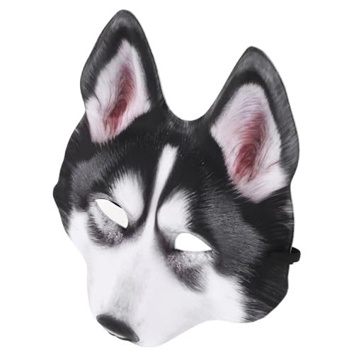 HEMOTON Realistische Hundemaske Vollkopf Tiermaske für Halloween Karneval Cosplay mit Verstellbarem Riemen für Erwachsene und Authentische Husky Tiergesichtsverkleidung HEMOTON Realistische Hundemaske Vollkopf Tiermaske für Halloween Karneval Cosplay mit Verstellbarem Riemen für Erwachsene und Authentische Husky Tiergesichtsverkleidung von HEMOTON