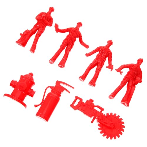 HEMOTON Realistische Teiliges Feuerwehrmann Miniaturfiguren Set für Sandtisch mit Detaillierten Rettungswerkzeugen Fördert Fantasie und Eltern Junge Mädchen Interaktion von HEMOTON