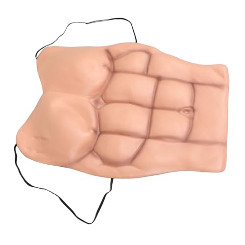 HEMOTON Realistisches Abs Muskelkostüm Herren Leichtes Cosplay Requisit Für Halloween Party Fasching Bühnenauftritt von HEMOTON