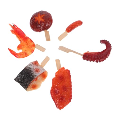 HEMOTON Realistisches BBQ Spielset Grillspieße Simulation mit Hähnchenschenkel Garnelen Pilzen Hähnchenflügeln Hähnchenspieße Leichtes Tragbares Dekor für Party DIY Fotografie HEMOTON Realistisches BBQ Spielset Grillspieße Simulation mit Hähnchenschenkel Garnelen Pilzen Hähnchenflügeln Hähnchenspieße Leichtes Tragbares Dekor für Party DIY Fotografie von HEMOTON