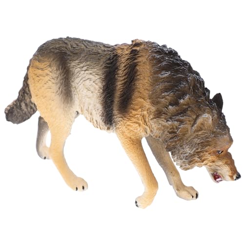 HEMOTON Realistisches Wolfmodell aus Abs Kleines Leichtes Detailgetreues Tischdekor für Pädagogische Wildtierfigur Geeignet für Wohnraum Garten Büro und Fotoshootings von HEMOTON