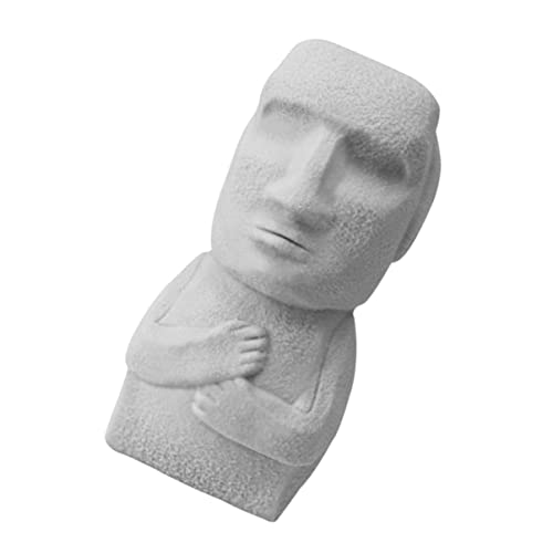 HEMOTON Rock Man Prise Musik für kinderspielzeug Decompression Toy Geschicklichkeitsspielzeug in Form eines Moai-Steins zum Stressabbau Grey von HEMOTON