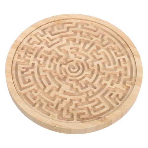HEMOTON Rundes Holzlabyrinth Spielbrett Tragbares Holzperlen Maze Board für Kleinkinder Pädagogisches Denkspiel zur Frühen Leichtes Lernspiel für Motorische Entwicklung HEMOTON Rundes Holzlabyrinth Spielbrett Tragbares Holzperlen Maze Board für Kleinkinder Pädagogisches Denkspiel zur Frühen Leichtes Lernspiel für Motorische Entwicklung von HEMOTON