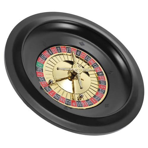 HEMOTON Russisches Roulette Set Spiel Legen rotieren Poker groß Spinnen für Preise Rulette Wheel Gaming-Rad Rennrad Russische Räder Radtischplatte Lenkrad Plastik von HEMOTON