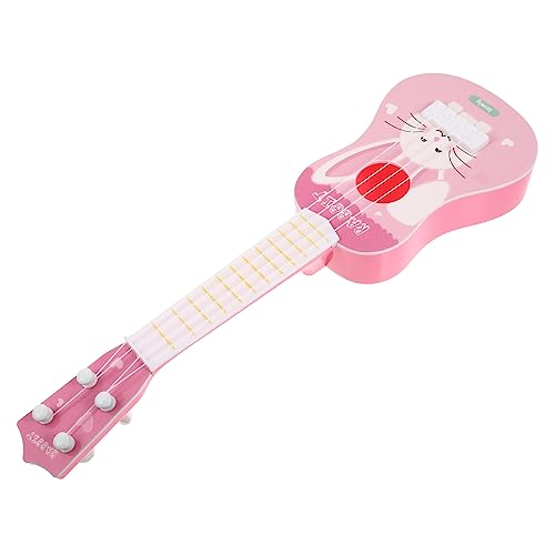 HEMOTON Saiten Ukulele Für Kinder Kleinkind Gitarre Gitarrenspielzeug Für Kinder Kindergeige Musikinstrumente Für Kinder Ukelele Für Kinderspielzeug Mini-Gitarre Hase Rosa Plastik Banjo von HEMOTON