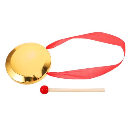 HEMOTON Handheld-musikinstrumenten-Set Kinder Traditioneller Gong Becken Rot Dekoratives Accessoire Für Festliche Feiern von HEMOTON