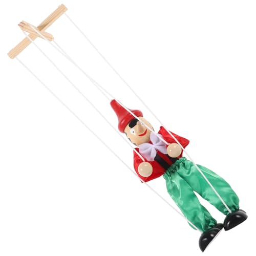 HEMOTON Spielzeug Schnur Marionette Puppe hochschieben Puppen lustige pupskissen DIY-Puppe Handpuppe hebe den Hölzerne Puppe Statue Baby Kind Draht ziehen Holz Spielzeuge von HEMOTON