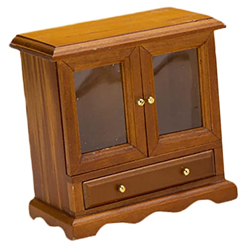 HEMOTON Schrankmodell Miniaturhaus Puppenhausmöbel Puppenhaus Mini Schrank Neugeborenenspielzeug Babyspielzeug Miniaturregal Puppenhaus Puppenwagen Spielzeughaus Puppenbedarf von HEMOTON