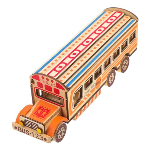 HEMOTON Schulbus für Kleinkinder Tragbares Holzmodell Dekorative Schulbus Deko für Kinderzimmer Leicht und Vielseitig Einsetzbar Lernspielzeug für Drinnen und Draußen HEMOTON Schulbus für Kleinkinder Tragbares Holzmodell Dekorative Schulbus Deko für Kinderzimmer Leicht und Vielseitig Einsetzbar Lernspielzeug für Drinnen und Draußen von HEMOTON