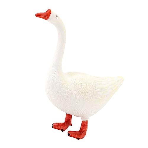 HEMOTON Schwan-Ornamente für kinderspielzeug Park wohnungsdeko Gans-Modell Gans Schmuck klein spielzeuge kreative Handwerksstatue Desktop schmücken Plastik Weiß von HEMOTON