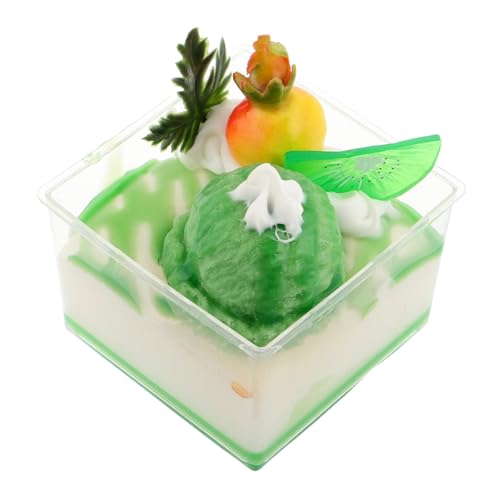 HEMOTON Simulation Kuchen Realistische Kuchen Zur Präsentation Dessertdekoration Für Lebensmittel Gefälschter Kuchen Kunstkuchen Zum Ausstellen Kuchenspielzeug Für Kind Light Green Pu von HEMOTON