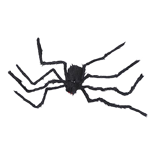 HEMOTON Simulation Plüschspinne Halloween -Ornamente Halloween Große Spinne Lustig Halloween Party Dekoration Puppe Riesige Halloween-spinne Riesige Spinnen-Halloween-Dekorationen Black von HEMOTON