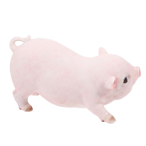 HEMOTON Simulation Schweinchen Ornamente Figur Schweine Ferkel Tierskulptur Hausskulptur Tiermodell Mini-Schwein-Modelle Harz Rosa von HEMOTON
