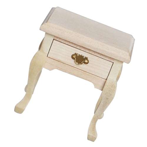 HEMOTON Puppenhaus Miniatur Nachttisch Miniatur Holz Einrichtung Nachttisch Modell Zarte Handwerkskunst von HEMOTON