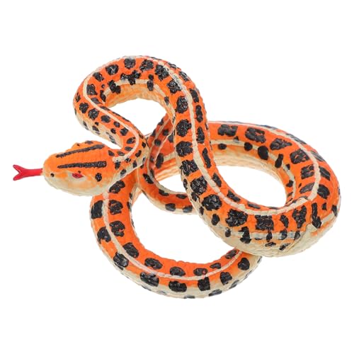 HEMOTON Simulierte Kurze Schlange Modellspielzeug aus Sicherem Kunststoff Realistisches Reptil Dekoration für Halloween Streiche und Lernspielzeug für Gruseliges Geschenk für Karneval und von HEMOTON