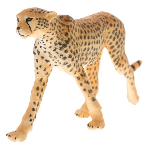 HEMOTON Simulierte Wildtiere Statue Kunststoff Wildtier Tiermodell Wildtiere Figuren Tierfiguren Modell Simulationstiermodell Kindertiere Kognitives Spielzeug Leopardenstatue von HEMOTON