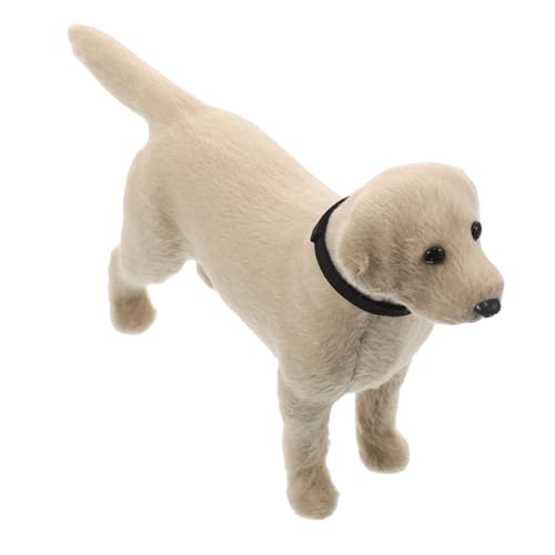 HEMOTON Simuliertes Hundemodell Miniatur-Hund-sammlerstücke Labrador-Figur Hundefiguren Für Künstliches Hundemodell Hunde-tierfiguren Realistische Hundestatue Polyethylen Weiß von HEMOTON