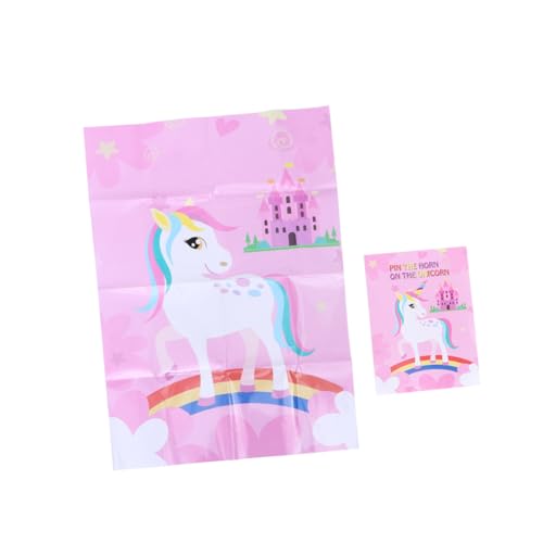HEMOTON Spielaufkleber Für Kinderaufkleber Spielposter Kinderfotoaufkleber Kinderspielaufkleber Einhorn Spielaufkleber Einhornaufkleber Rosa von HEMOTON