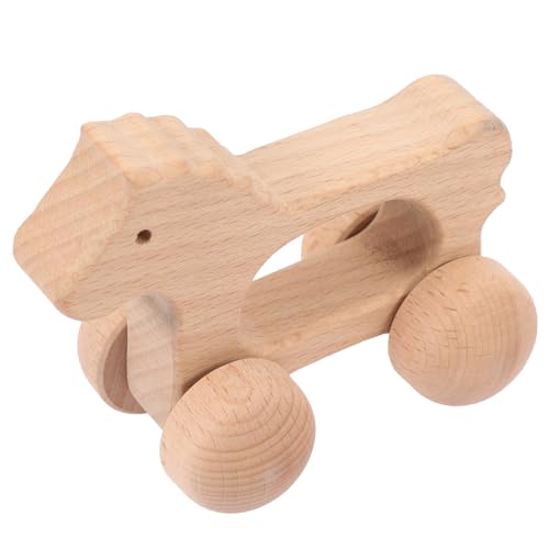 HEMOTON Spielzeug holzspielzeug Safe Toy Babyspielzeug aus Holz Autospielzeug zum Schieben von Hand Kinderwagen Spielzeug Kinderwagenspielzeug und los Autos Holzauto Tier von HEMOTON