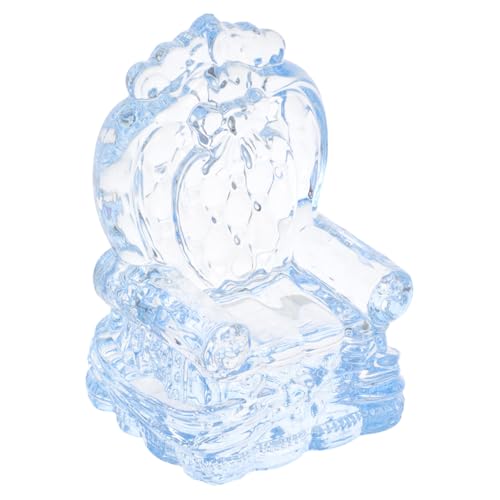 HEMOTON Spielzeugstuhl Winzige Möbel Kleines Sofadekor Kleines Hauszubehör Miniatur-Sofa-Modell Dekoratives Sesselsofa Winziges Sesseldekor Mini-haussessel Mini-hausbedarf Sky-Blue Acryl von HEMOTON