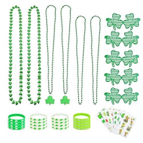 HEMOTON St. Patricks Day-Accessoires Partygeschenke Kleeblatt Gläser Halsketten Armband Grüne Tattoos Für Irische St. Patricks Day-Dekorationen Zubehör HEMOTON St. Patricks Day-Accessoires Partygeschenke Kleeblatt Gläser Halsketten Armband Grüne Tattoos Für Irische St. Patricks Day-Dekorationen Zubehör von HEMOTON