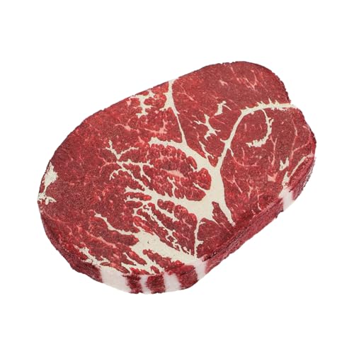 HEMOTON Steakmodell Auge Steak Aufbewahrungsregal Seifenschale Rindfleisch Requisiten Dekorative Gefälschte Requisiten Geschirrständer Basis Doppelschichtige Seifenschale Stangenhalter von HEMOTON