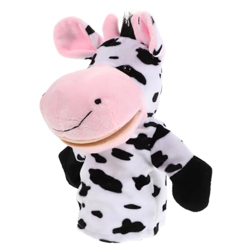 HEMOTON Stofftier-handpuppe Tierpuppe Mit Beweglichem Mund Handpuppe Kuh Handpuppen Für Tierische Handpuppe Ausgestopft Handpuppe Mit Nutztieren Gefüllte Puppen Karikatur Plüsch von HEMOTON