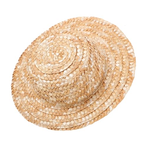 HEMOTON Strohhutpuppe Kleiner Zylinder Strohhut Kleinkind Mütze Kleine Strohhüte Zum Basteln Hut Basteln Mini-Hut Mini-strohhüte Zum Basteln Mini-Sombrero Kappen Unisex-Fischerhut von HEMOTON