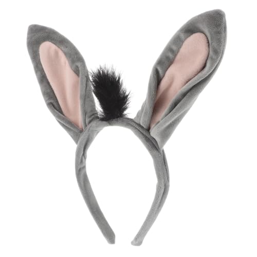 HEMOTON Süßes Donkey Ohren Stirnband Elastisch für Damen Mädchen Tierkostüm Party Halloween Cosplay Zubehör Langlebig und Rutschfest von HEMOTON