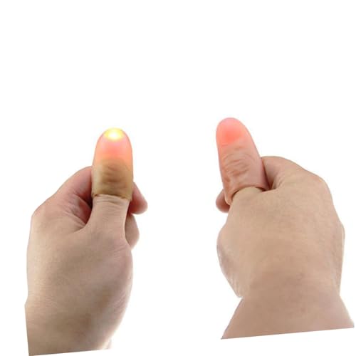 HEMOTON Superhelle LED Fingerlampe Daumenlicht Leuchtendes Partyspielzeug aus Kunststoff Einheitsgröße Zufällige Farben für Zaubertricks Freunde und Bühnenauftritte Zufällige Farbe HEMOTON Superhelle LED Fingerlampe Daumenlicht Leuchtendes Partyspielzeug aus Kunststoff Einheitsgröße Zufällige Farben für Zaubertricks Freunde und Bühnenauftritte Zufällige Farbe von HEMOTON