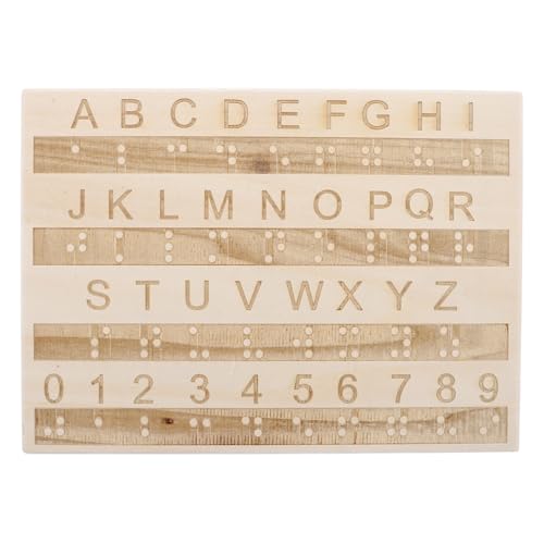HEMOTON Tafel Mit Braille-Alphabet Braille-bücher Zeichenbrett Für Buchstaben Braille-Spiele Braille-Alphabet-Diagramm Blindenschrift Braille-lernlineal Zeichenbrett Aus Holz Hölzern HEMOTON Tafel Mit Braille-Alphabet Braille-bücher Zeichenbrett Für Buchstaben Braille-Spiele Braille-Alphabet-Diagramm Blindenschrift Braille-lernlineal Zeichenbrett Aus Holz Hölzern von HEMOTON