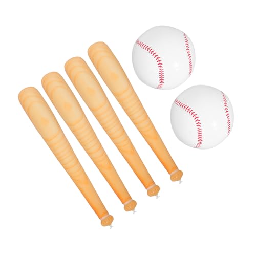 HEMOTON Teiliges Aufblasbares Baseballspielzeug Set für Leichte Sichere Inflatable Baseballschläger und Bälle Partydeko für Sportliche Mottopartys und Outdoor-Spiele von HEMOTON