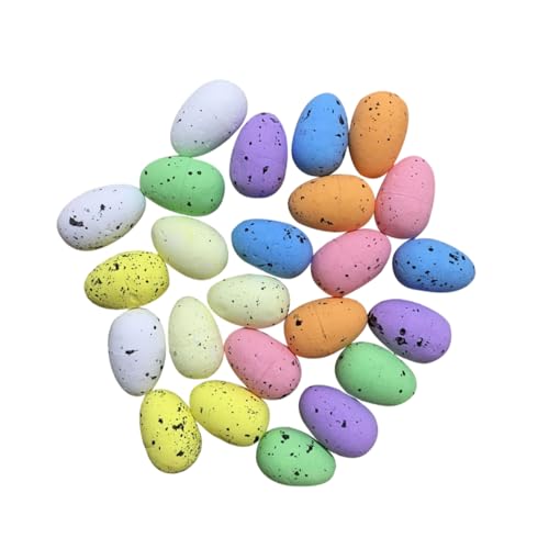 HEMOTON Teiliges Bunte Realistische Wachteleier aus Sicherem Material Bruchsicher Lebensechte Osterdeko für Frühling Party DIY Mikrolandschaften Fotorequisiten Farbige Zufällige Farbe von HEMOTON