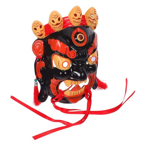 HEMOTON Tibetische Opernmaske Mascarade Maske Vintage Rollenspielmaske Handgeschnitzte Bemalte Maske Handbemalte Opernmaske Aufführungsparty Zubehör HEMOTON Tibetische Opernmaske Mascarade Maske Vintage Rollenspielmaske Handgeschnitzte Bemalte Maske Handbemalte Opernmaske Aufführungsparty Zubehör von HEMOTON
