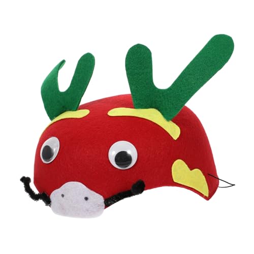 HEMOTON Tierhut für Fisch-Stirnband tierische Kopfbedeckung Neuheit lustiger Hut kinderkostüme Tierhüte Cartoon-Hut-Requisite entzückendes Kinderspielzeug gefühlt rot von HEMOTON