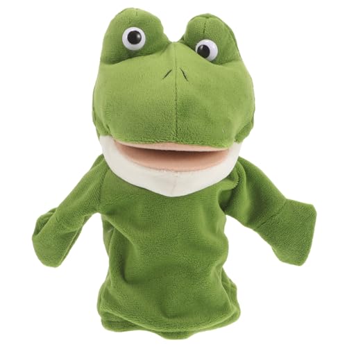 HEMOTON Realistisches Stofftier 25 cm Frosch-handpuppe Für Jungen Und Mädchen Plüsch-Cartoon-Tier-handpuppenspielzeug Für Die Früherziehung Interaktives Spielen von HEMOTON