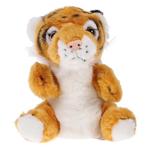 HEMOTON Tiger Marionette Handpuppe zum Geschichtenerzählen Cartoon-Fingerspielzeug Geburtstagsgeschenk für Geburtstags für Plüschpuppe Kinderplüschspielzeug Yellow von HEMOTON