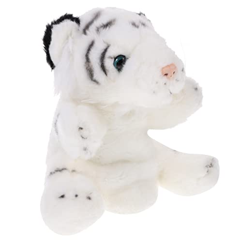 HEMOTON Tiger Marionette Ratte Handglocken zum Läuten Deckel automatisch Griffe für kinderspielzeug Toys for Kinderpuppenspielzeug Puppen für Babys PP Baumwolle Weiß von HEMOTON