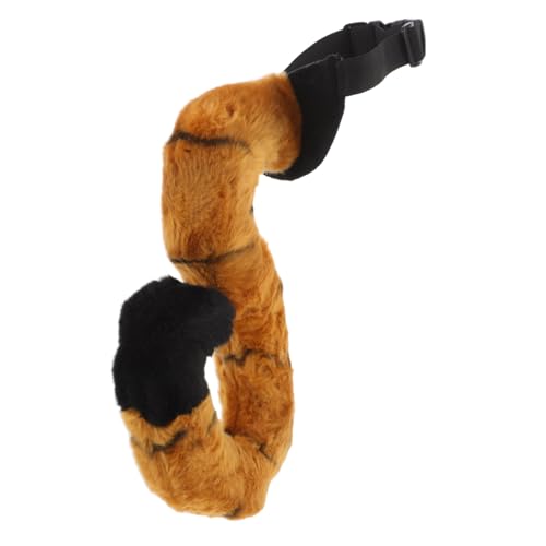 HEMOTON Tigerschwanz Halloween Kostüm Tierkostüm Tigerkostüm Zubehör Halloween Tierkostüm Tigerkostüm Zubehör Tier Cosplay Kostüm Plüsch Orange von HEMOTON