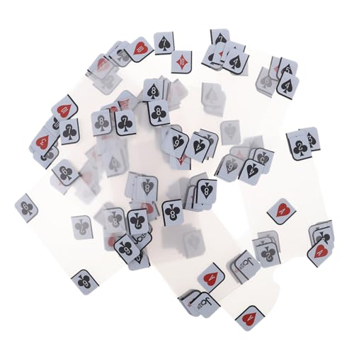 HEMOTON Transparente Pokerkarten Mattes Kunststoff Kartenspiel Betrugssicher Für Reisen Party Spiele von HEMOTON