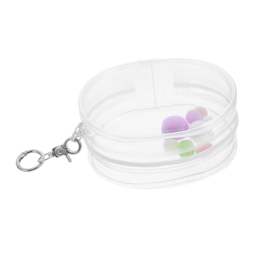 HEMOTON Transparente Puppentasche PVC mit Schlüsselanhänger Kleine Figur Aufbewahrungstasche Leicht und Tragbar für Puppen und Mini Klarer Sichtschutz für Sammler von HEMOTON