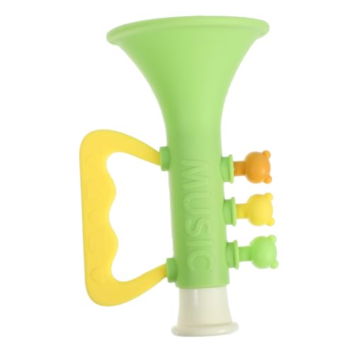HEMOTON Trompete trompete Lustiges Blasinstrument Festliche Trompete klappliege Outdoor-Hornspielzeug Trompete Requisiten Plastik Green von HEMOTON