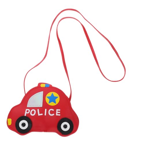HEMOTON Umhängetasche Auto Design Schultertasche für Jungen und Mädchen Leichter Crossbody Spielzeugbeutel Langlebig Einfach zu Tragen Geburtstagsgeschenk Rot von HEMOTON