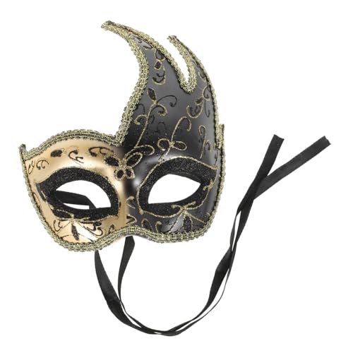 HEMOTON Venezianische Halbgesichtsmaske für Herren und Damen Elegante Masquerade Maske für Karneval Halloween und Bühnenauftritte Komfortable Passform Vielseitig Einsetzbar Verarbeitung HEMOTON Venezianische Halbgesichtsmaske für Herren und Damen Elegante Masquerade Maske für Karneval Halloween und Bühnenauftritte Komfortable Passform Vielseitig Einsetzbar Verarbeitung von HEMOTON