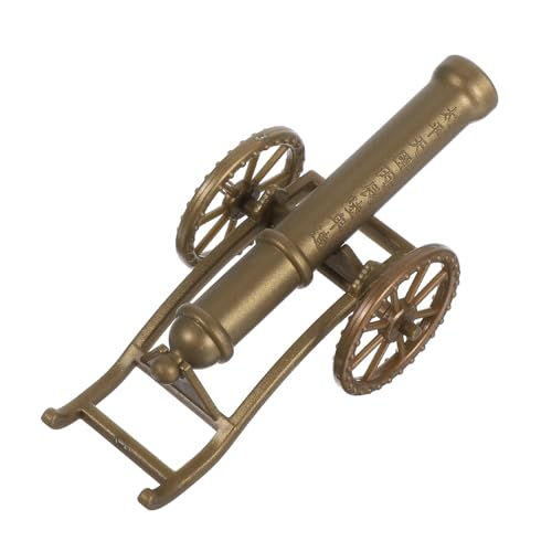 HEMOTON Vintage Chinesische Miniatur Kanonenfigur aus Präziser Handwerkskunst Retro Wohnkultur Ornament für Tv Schränke Büro Schreibtisch und Wohnzimmertisch Dekoration von HEMOTON