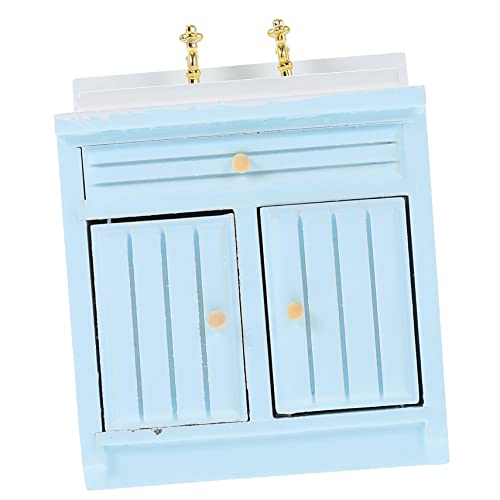 HEMOTON Waschbecken Theke Modell Mini Möbel Puppenhaus Kleines Zubehör Mini Waschbecken Theke Mini Dekoration Heimdekoration Mini Waschbecken Theke Wassertrog Holz von HEMOTON