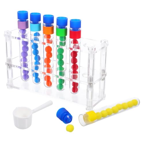 HEMOTON Wissenschaftliche Experimente Lehrmittel Kleinkindspielzeug Reagenzgläser Für Regenbogen Stapelspiel Farbsortierung Entwicklung Der Motorischen Fähigkeiten Pädagogische HEMOTON Wissenschaftliche Experimente Lehrmittel Kleinkindspielzeug Reagenzgläser Für Regenbogen Stapelspiel Farbsortierung Entwicklung Der Motorischen Fähigkeiten Pädagogische von HEMOTON