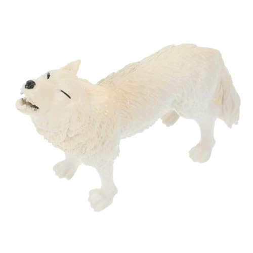 HEMOTON Wolf Figurine Dekoration Realistisches Waldtier Modell für Pädagogisches und Desktop Ornament Growling Wolf für Lebendige Heimgestaltung von HEMOTON